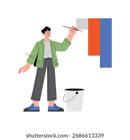 Ilustración vectorial plana de cambio de arte 