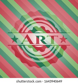 Fondo de emblema artístico. Ilustración vectorial. Detallado.