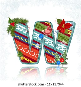 Art Christmas letter handmade