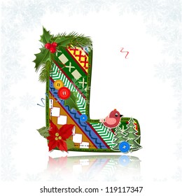 Art Christmas letter handmade