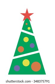 Art christmas tree vector