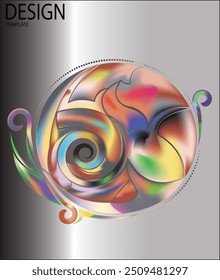 Círculo del arte con el fondo blanco
