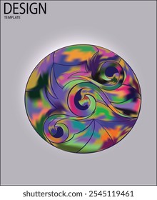 Círculo del arte con el fondo blanco, EPS 10 