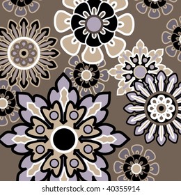 Kunstkreise Blumenmuster, pastellfarbener Hintergrund