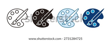 Art Class Icon Set Multiple Style Collection