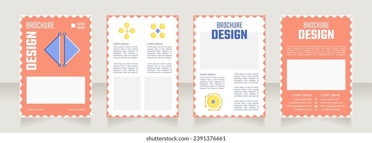 Diseño de folletos en blanco de clases de arte. Conjunto de plantillas con espacio de copia para texto. Recopilación de informes corporativos prefabricados. Editable 4 páginas de papel