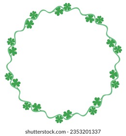 art clover leaves round rame