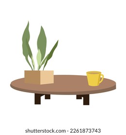 Un arte de un diseño vectorial de taza de café