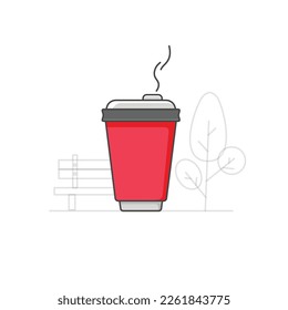 a art of a coffee cup (vector Illustration)