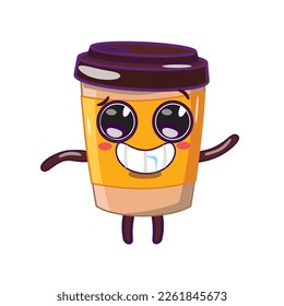 A art of a coffee cup (vector Illustration) isolated on white background