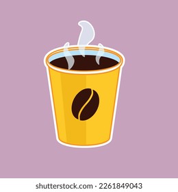 A art of a coffee cup (vector Illustration)