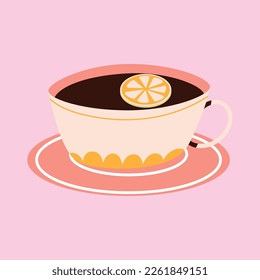A art of a coffee cup (vector Illustration)