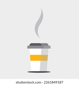 Un arte de una taza de café (ilustración vectorial)