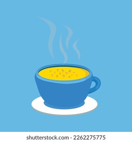 Un arte de una ilustración vectorial de una taza de café