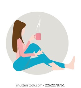 A art of a coffee cup vector illustration