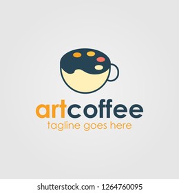 Art Coffee Logo Template Design