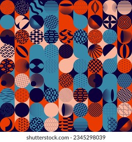 Art color geometric pattern. Background of bright decoration circles.