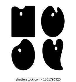 Art color paiette silhouette. Classic forms. Palette icons, cut contour