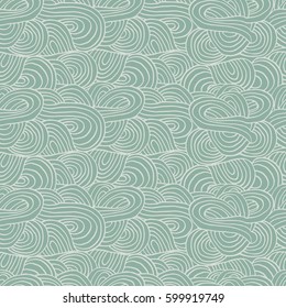 Art colorful abstract hand drawn seamless patterns ornaments with waves .Vector illustration