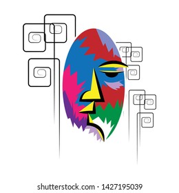 art, colors, unique, design, vector