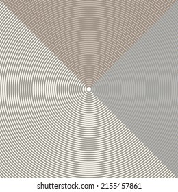 Art composition with concentric lines .Modern art design .Neutral color stripes .Transition circle lines .Bauhaus art style .Geometric shape. Wall art .