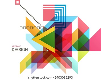 Composición artística de formas vectoriales de color plano. Resumen de fondo geométrico de transparencia. Plantilla de diseño de portada para presentación, documento de portada corporativa, banner, volante, cartel, folleto. 