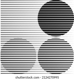 Composición de arte con líneas .Diseño de arte moderno .Bandas de color negro .Líneas de velocidad de transición .Estilo Bauhaus .Forma geométrica. Arte mural.