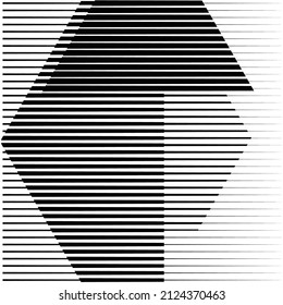 Composición de arte con líneas .Diseño de arte moderno .Bandas de color negro .Líneas de velocidad de transición .Estilo Bauhaus .Forma geométrica. Arte mural.
