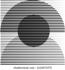 Kunstkomposition mit Linien .Modernes Kunstdesign .Schwarze Farbstreifen .Überganggeschwindigkeit Linien .Bauhaus Stil .Geometrische Form. Wall Art.