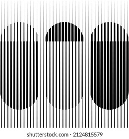 Art composition with lines .Modern art design .Neutral color stripes .Transition speed lines .Bauhaus style .Geometric shape. Wall art .