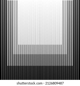 Composición de arte con líneas .Diseño de arte moderno .Bandas de color negro .Líneas de velocidad de transición .Estilo Bauhaus .Forma geométrica. Arte mural.
