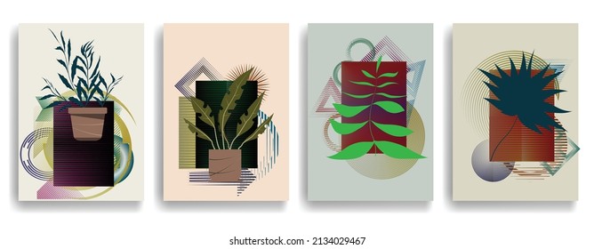 Art composition with lines .Modern art design .Neutral color stripes .Transition speed lines .Bauhaus style .Geometric shape. Wall art .