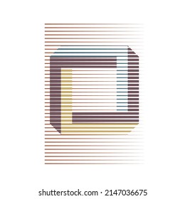 Kunstkomposition mit Linien .Modernes Kunstdesign .Neutrale Farbstreifen .Überganggeschwindigkeit Linien .Bauhaus Art .Geometrische Form. Wall Art.