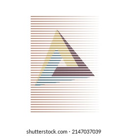 Art composition with lines .Modern art design .Neutral color stripes .Transition speed lines .Bauhaus art style .Geometric shape. Wall art .