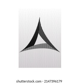 Art composition with lines .Modern art design .Neutral color stripes .Transition speed lines .Bauhaus art style .Geometric shape. Wall art .