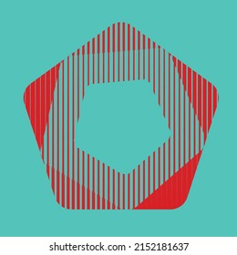Art composition with lines .Modern art design .Transition speed lines .Bauhaus style .Geometric shape. Wall art .