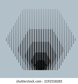 Kunstkomposition mit Linien .Modernes Kunstdesign .Neutrale Farbstreifen .Überganggeschwindigkeit Linien .Bauhaus Art .Geometrische Form. Wall Art.