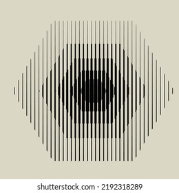 Kunstkomposition mit Linien .Modernes Kunstdesign .Neutrale Farbstreifen .Überganggeschwindigkeit Linien .Bauhaus Art .Geometrische Form. Wall Art.