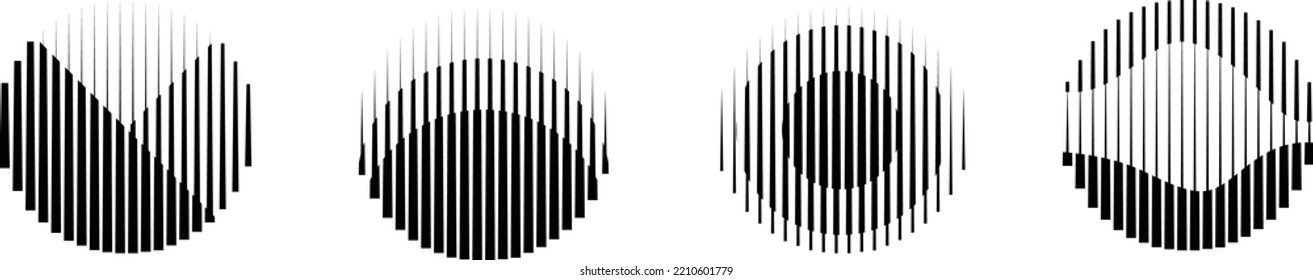 Art composition with lines .Modern art design .Design elements set .Transition speed lines .Bauhaus art style .Geometric shape. Wall art .