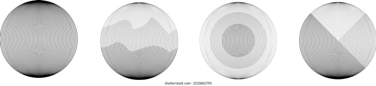 Art composition with lines .Modern art design .Design elements set .Transition speed lines .Bauhaus art style .Geometric shape. Wall art .