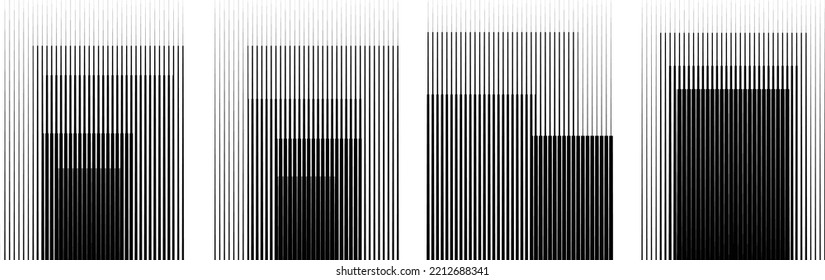 Art composition with lines .Modern art design .Design elements set .Transition speed lines .Bauhaus art style .Geometric shape. Wall art .