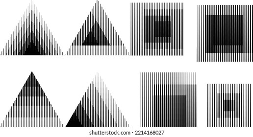 Composición de arte con líneas .Diseño de arte moderno .Líneas de transición .Estilo de arte Bauhaus .Forma geométrica. Arte mural.