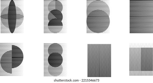 Kunstkomposition mit Linien .Modernes Kunstdesign .Überganglinien .Bauhaus Art Stil .Geometrische Form. Wall Art.
