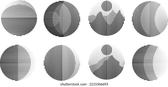 Art composition with lines .Modern art design  .Transition lines .Bauhaus art style .Geometric shape. Wall art .