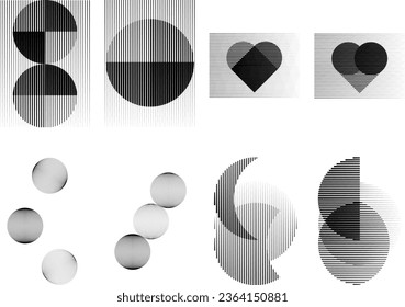 Composición de arte con líneas .Diseño de arte moderno .Elementos de diseño definidos .Líneas de velocidad de transición estilo de arte .Estilo de arte Bauhaus .Forma geométrica. Arte mural.