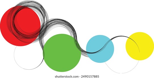 Art composition with lines .Modern art design .Design elements set .Transition speed lines .Bauhaus art style .Geometric shape. Wall art .