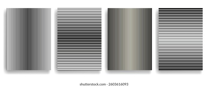 Art composition with lines .Modern art design .Design elements set .Transition lines .Bauhaus art style .Geometric shape. Wall art .