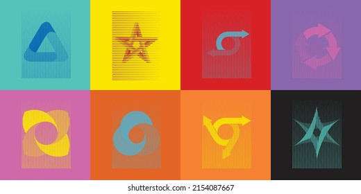 Art composition with lines, rectangles .Modern art design .Black Vector stripes .Straight speed lines .Geometric shape. Wall art .