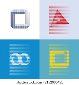 Art composition with lines, squares, rectangles .Modern art design .Black Vector stripes .Straight speed lines .Geometric shape. Wall art .