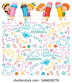 Art Concept Design With Funny Character